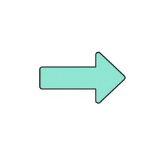 Light green arrow pointing right on white background