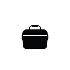 Portion lunch box silhouette on white background