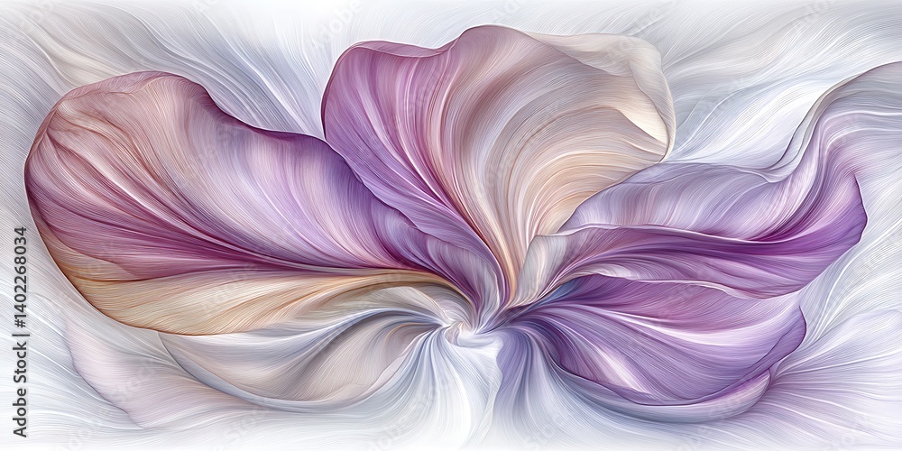 Fototapete exquisite abstract rendering of organic structures with fluid color gradations