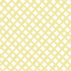 Seamless geometric pattern with a diamond lattice structure in an elegant golden hue. Perfect for luxury backgrounds, textiles, wallpapers, branding, and decorative design