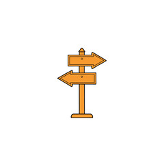 wooden direction sign