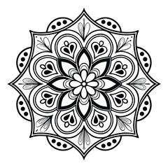 Mandala Pattern Stencil doodles sketch