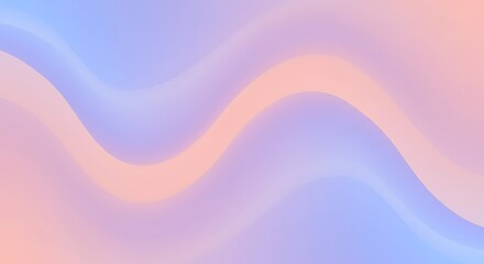 Pastel Blue and Pink Abstract Wavy Background with Smooth Gradient Bands