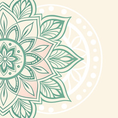 Fototapeta premium Mandala Pattern Stencil doodles sketch