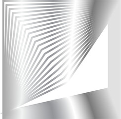 Fototapeta premium Square dynamic with metallic glowing silver, banner, frame, symbol