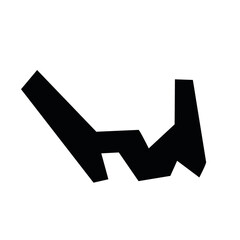 m, w, 3d graphic of a hand cursor