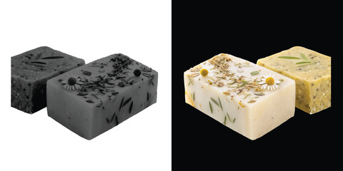 Natural Handmade Herbal Soap, Beauty and Healthy product.