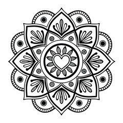 Mandala Pattern Stencil doodles sketch