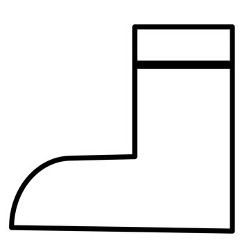 black boot outline clip art preview