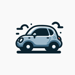 Fototapeta premium simple car illustration on a white background.
