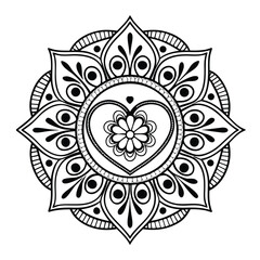 Mandala Pattern Stencil doodles sketch