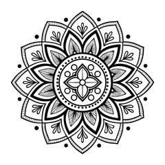 Mandala Pattern Stencil doodles sketch