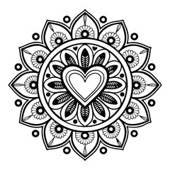 Mandala Pattern Stencil doodles sketch