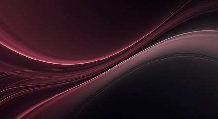 Elegant Flowing Abstract Background with Dark Pink and Burgundy Curves in Seamless Motion
