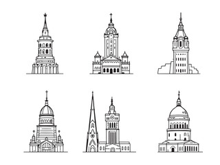 Obraz premium Tribune Tower Urban Architecture Icons