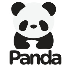  A vector cute  simple baby panda