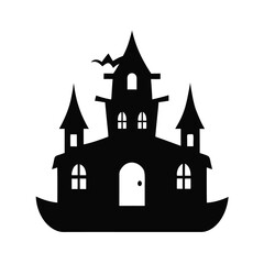 halloween castle vector illustration