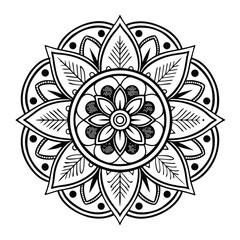 Mandala Pattern Stencil doodles sketch