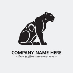 Phanter illustration black and white for logo company vector image
