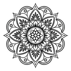 Mandala Pattern Stencil doodles sketch