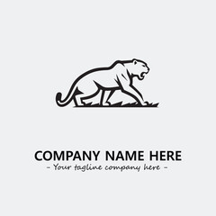 Phanter illustration black and white for logo company vector image
