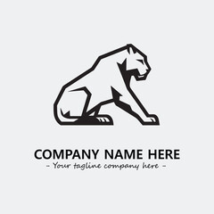 Phanter illustration black and white for logo company vector image
