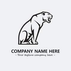 Phanter illustration black and white for logo company vector image
