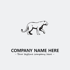 Phanter illustration black and white for logo company vector image
