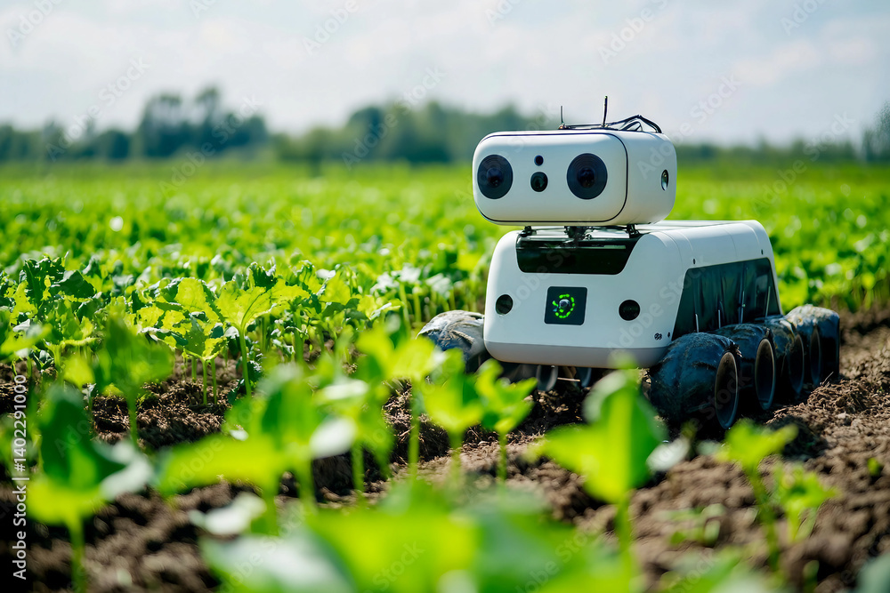 Poster tractor for agriculture in the field designed with generative ai