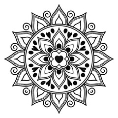Mandala Pattern Stencil doodles sketch