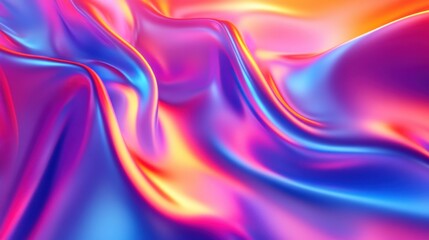 Fototapeta premium A close-up of iridescent cubes.A colorful ring of swirling liquid on a black background.An abstract background with wavy lines and metallic colors.