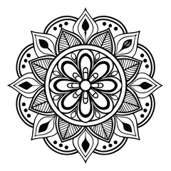 Mandala Pattern Stencil doodles sketch