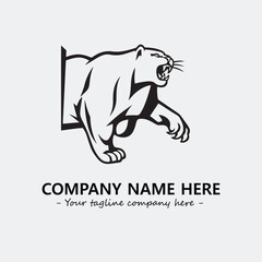 Obraz premium Phanter illustration black and white for logo company vector image 