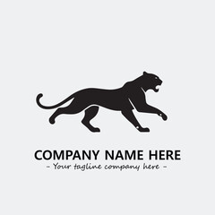 Phanter illustration black and white for logo company vector image
