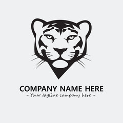 Phanter illustration black and white for logo company vector image
