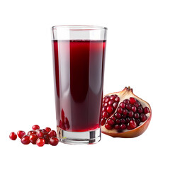 Pomegranate Juice Refreshing  Healthy Drink on transparent background