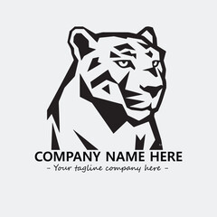 Phanter illustration black and white for logo company vector image
