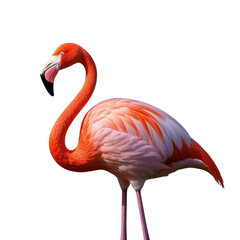 Obraz premium pink flamingo on transparent background 