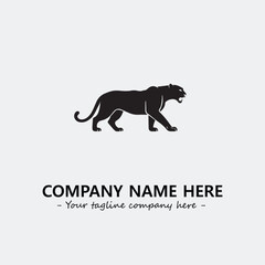 Phanter illustration black and white for logo company vector image
