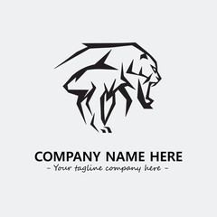 Phanter illustration black and white for logo company vector image
