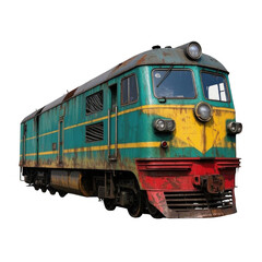 Obraz premium old steam locomotive transparent background 