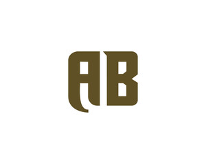 AB logo design vector template. AB