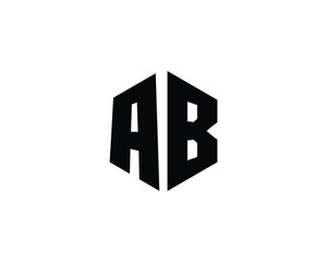 AB logo design vector template. AB