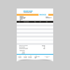 Modern and creative corporate company invoice template.