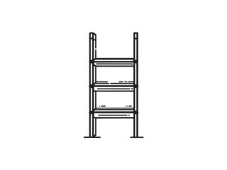 Ladder Desk line art illustration
