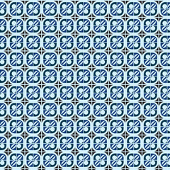 seamless pattern with blue flowers
