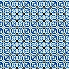 seamless pattern with blue flowers
