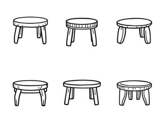 Low Table line art illustration