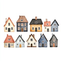 Charming Watercolor Cottages A Delightful Collection of Illustrated Homes
