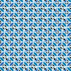 seamless pattern with blue flowers
